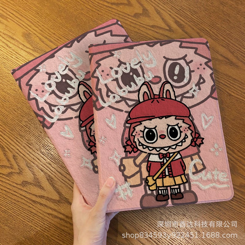 【Book Silk Pattern】 Suitable For Ipad Protective Cover Anti-Fall Air5/6 New 2024 Cute Cartoon Pro11 - Image 2
